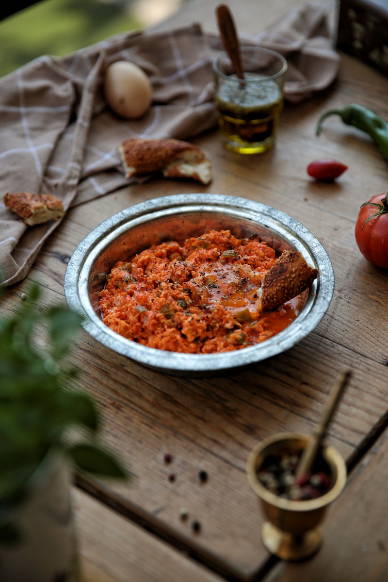 Red Sauce in White Ceramic Bowl